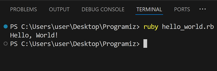 Run the Ruby File