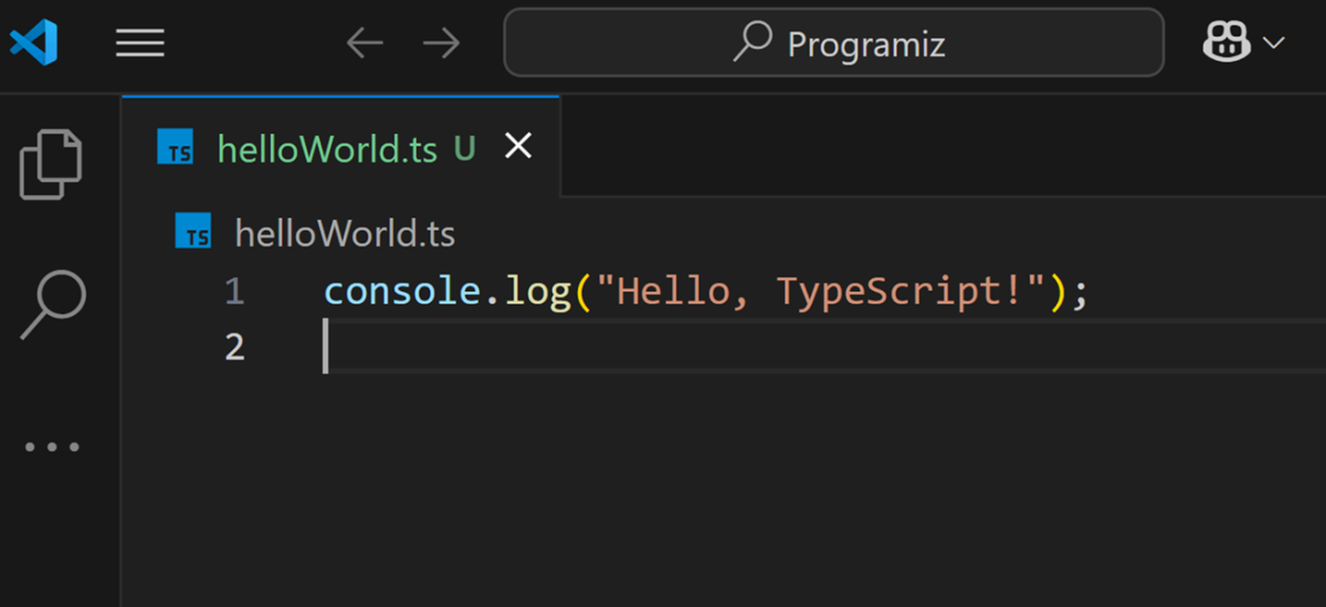First TypeScript Program