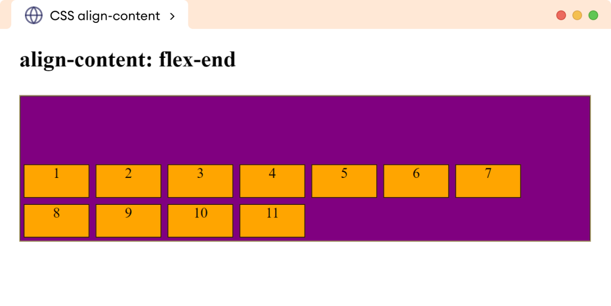 Example: CSS Align Content
