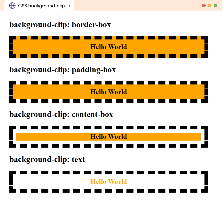 CSS Background Clip Example Description
