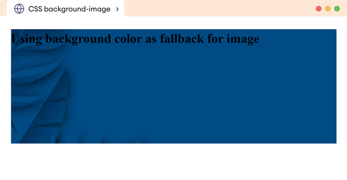 CSS Background Image Fallback Example Description
