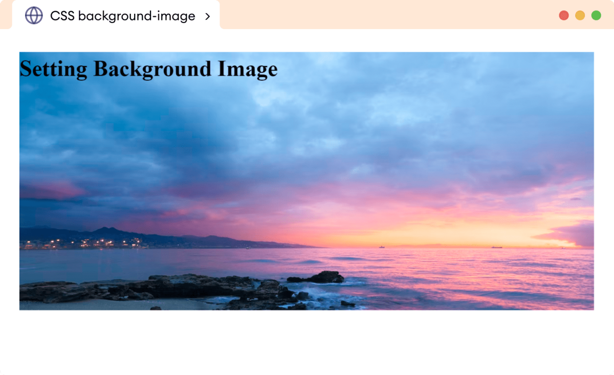 CSS Background Image Example Description