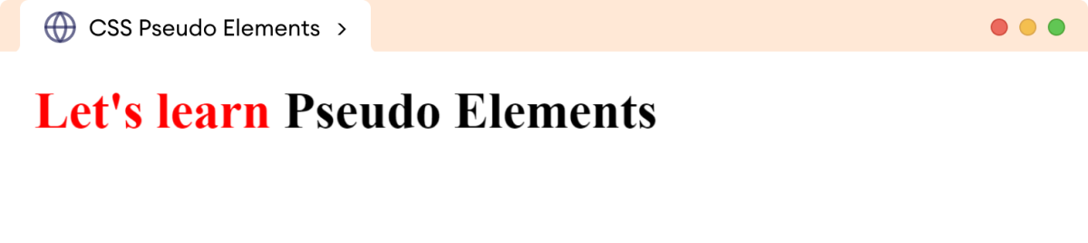 CSS before Pseudo-Element Example