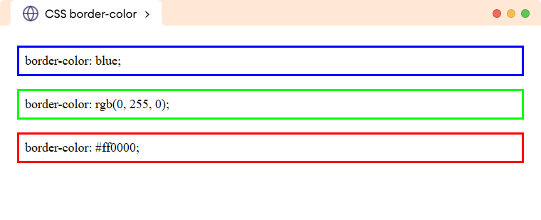 CSS Border Color Example