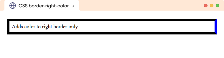 CSS Border Right Color Example