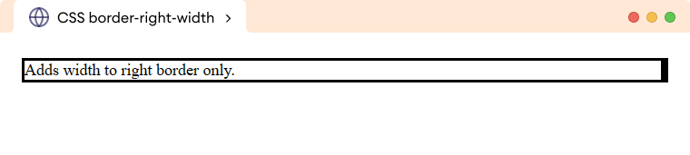CSS Border Right Width Example