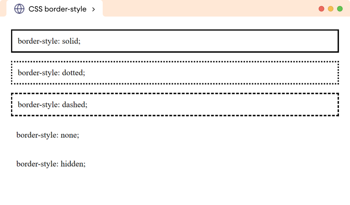 CSS Border Style Example