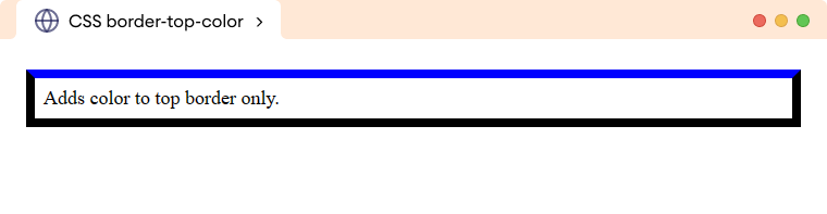CSS Border Top Color Example