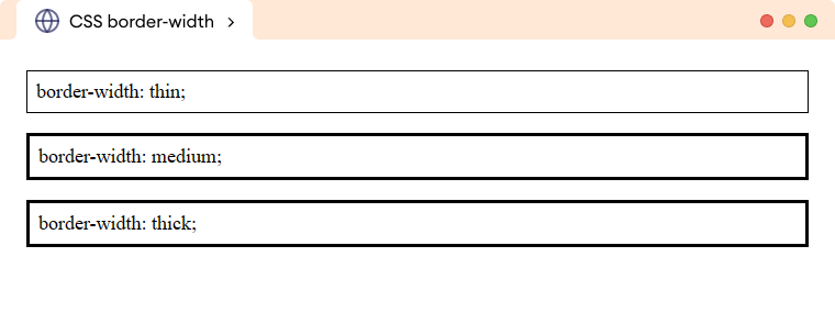 CSS Border Width Example