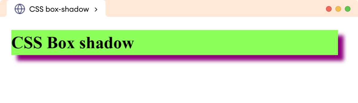 CSS Box Shadow Example