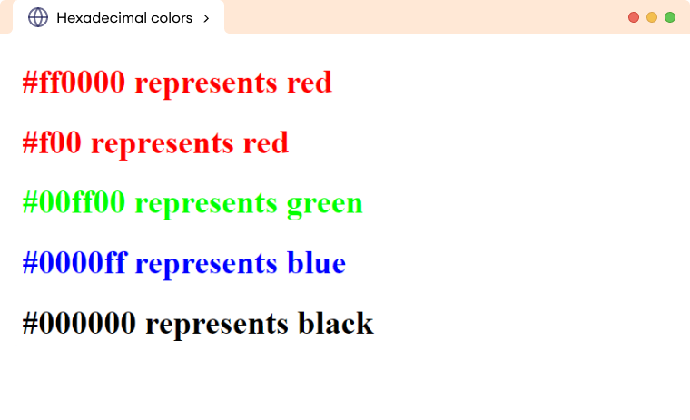 CSS Hexadecimal Colors Description Image