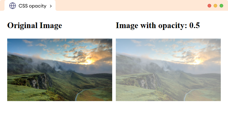 CSS Image Opacity Example