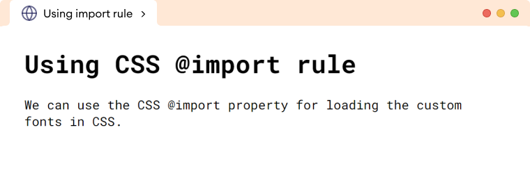 CSS Import Rule Description Image