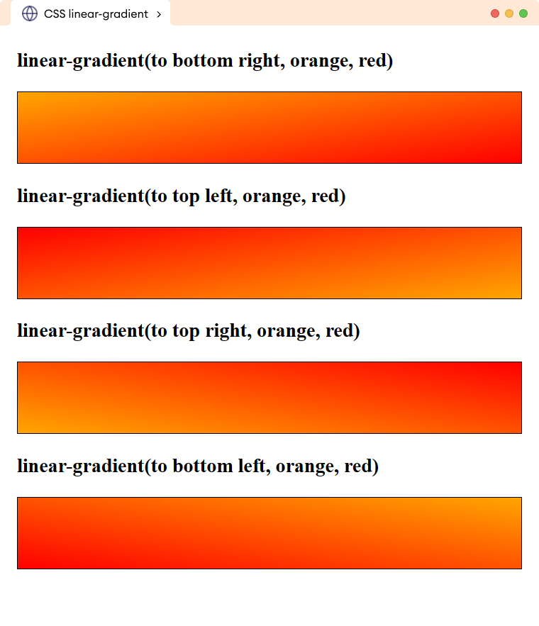 CSS Linear Gradient Example