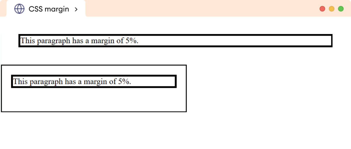 CSS Margin Percentage Example