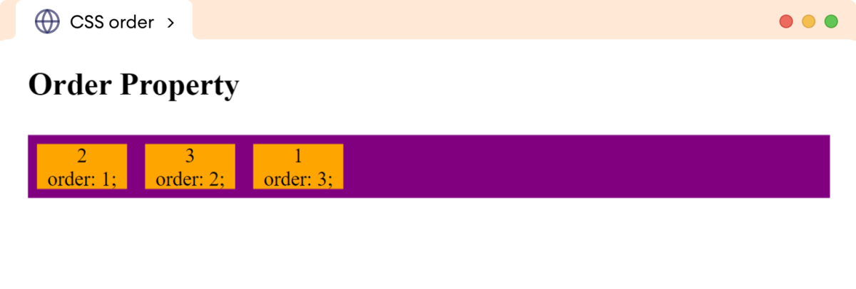 CSS Order Property Example