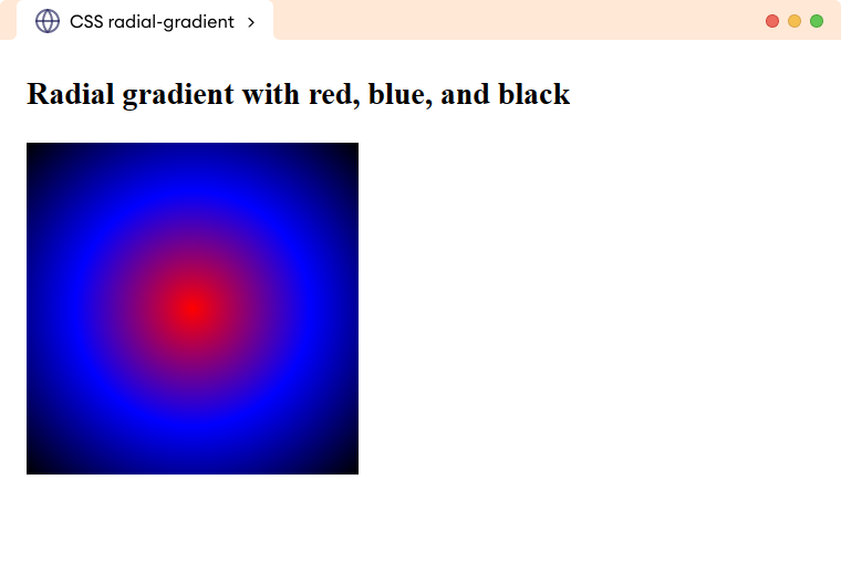 CSS Radial Gradient Multiple Colors Example