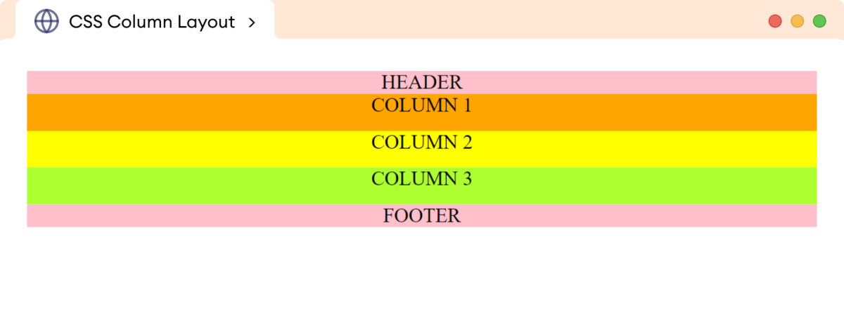 CSS Responsive Single Column Layout