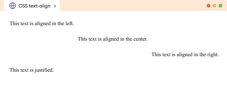 CSS Text Align Example Description