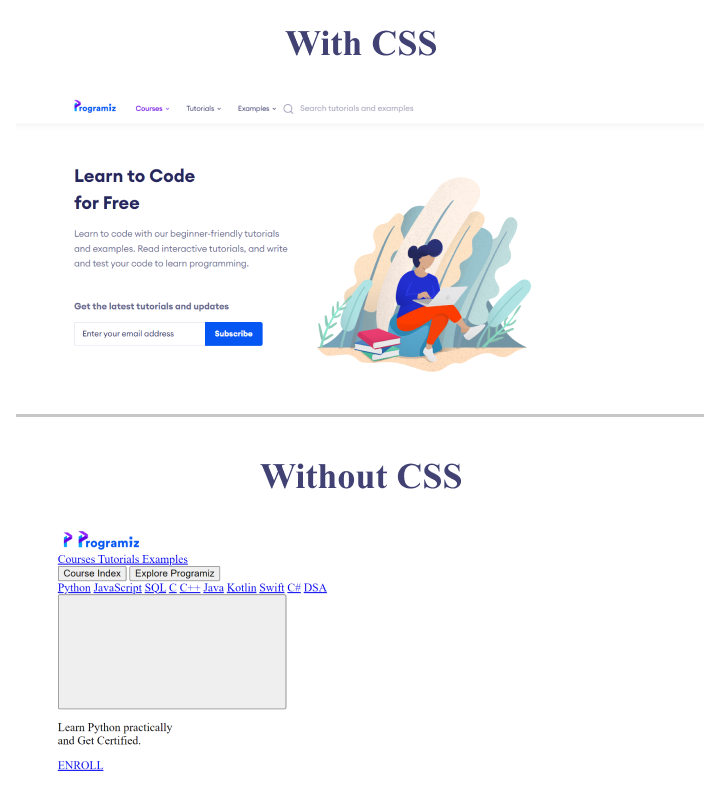 CSS Introduction With Examples 