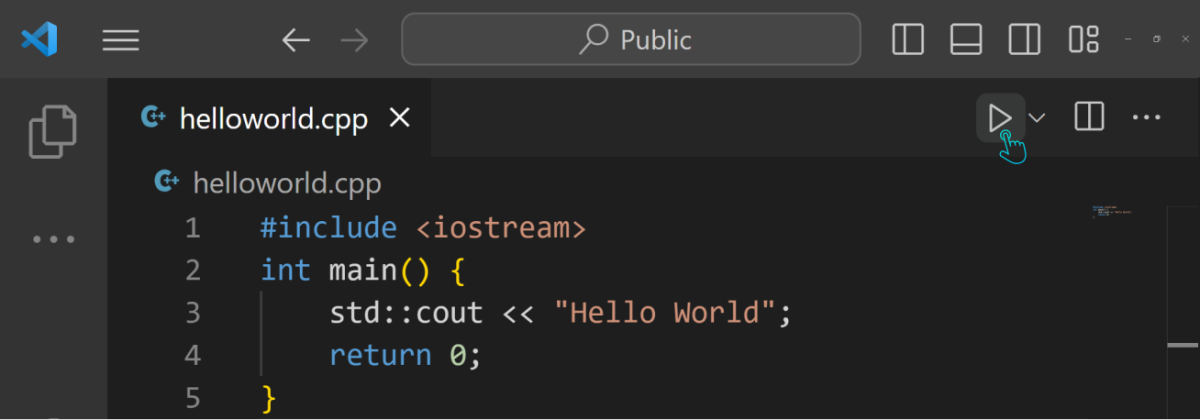 Hello World in C++