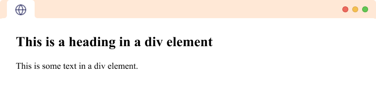 HTML div element  with some elements inside