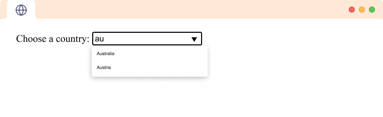 HTML Datalist tag