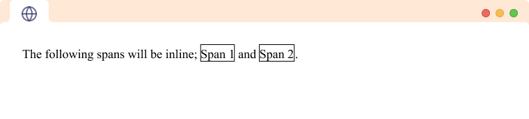 Example of multiple spans on the same line