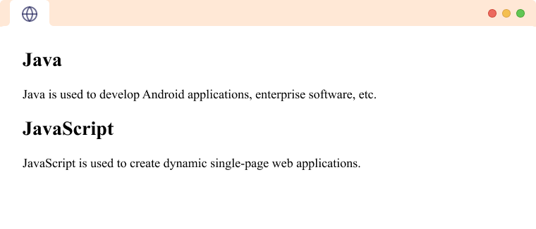 HTML Section Tag With Examples 