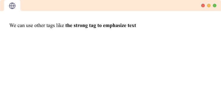 <strong> tag nested inside a HTML <p> tag