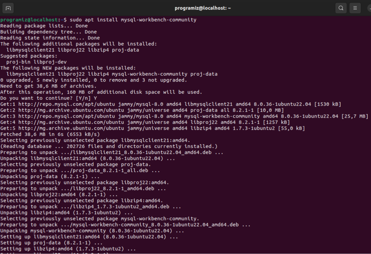 Install MySQL Workbench on Linux